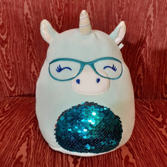 squishmallow unicorn with glasses